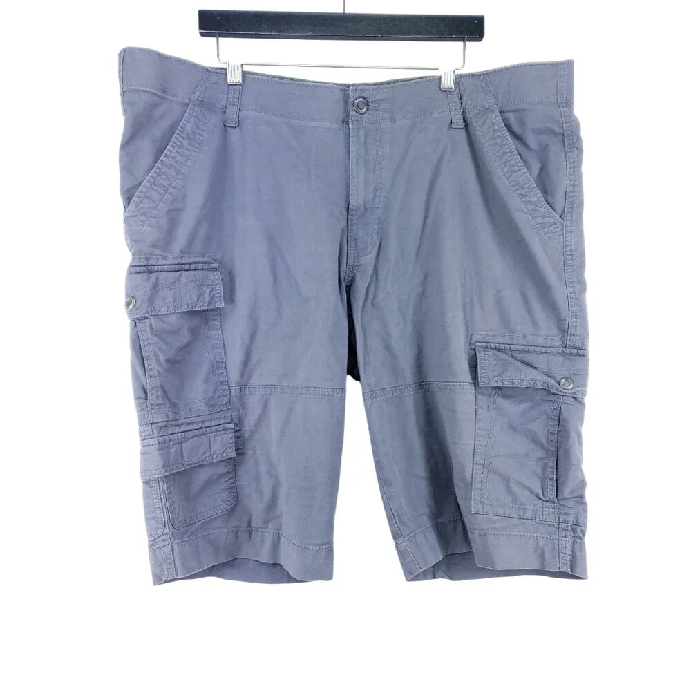 George Mens Size 42 Stretch Cargo Shorts Gray High Rise Full Leg - Picture 1 of 8